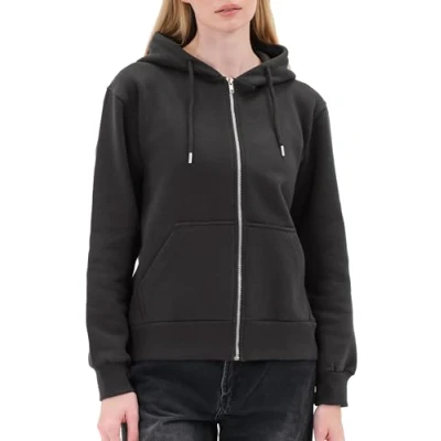 Abbildung von Smith &amp; Solo Hoodie Damen Reißverschluss Sweatjacke mit Kapuze, Kapuzenpullover, Kapuzenjacke Zippper Herbst Winter (Anthrazit XS)