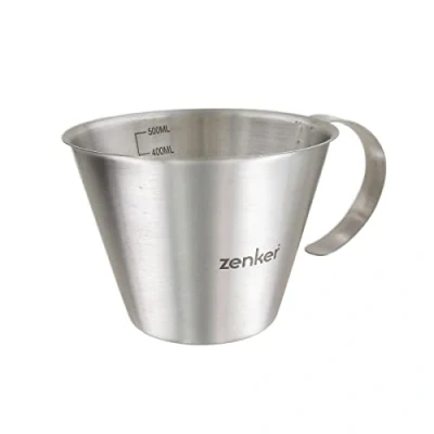 Abbildung von Zenker FCK44992 44992 500ml Flüssigkeiten, Graduiertes Glas, Edelstahl, Silber, Messbecher, 500 ml