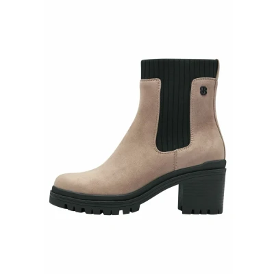 Abbildung von s.Oliver Damen Chelsea Boots mit Blockabsatz Vegan, Braun (Taupe), 38 EU