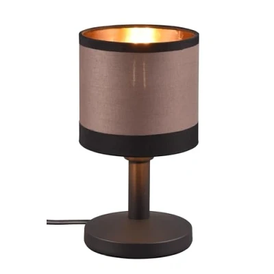 Abbildung von TRIO Leuchten Schreibtischlampe »DAVOS, Tischleuchte exkl 1xE14 max 10W On/Off Touch Steuerung«, 1 flammig, Leuchtmittel E14 wechselbar, Nachttischlampe Höhe 22cm mit Touchfunktion und Stoffschirm Ø12 cm