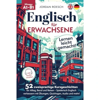 Abbildung von Englisch für Erwachsene Lernen leicht gemacht! 52 zweisprachige Kurzgeschichten Alltag, Beruf und Reisen Spielerisch verbessern mit Übungen, Quizfragen, Audio mehr!