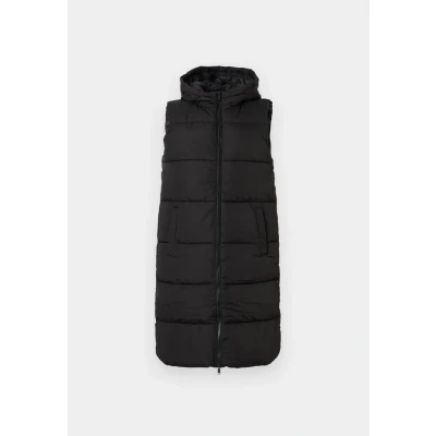 Abbildung von Pieces Pcbee Newlong Puffer Weste, Damen, Größe: XS, Black