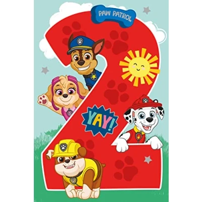 Abbildung von Danilo Promotions LTD Geburtstagskarte zum 2. Geburtstag, Paw Patrol Geburtstagskarte, offizielle Karte