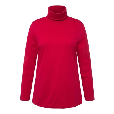 Abbildung von Ulla Popken Langarmshirt, Damen, Größe: 46/48, Rouge