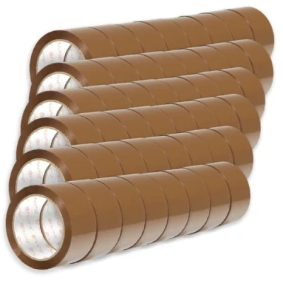 Abbildung von OFITURIA Paketklebeband, Braunes Klebeband, Packband für Umzugskartons und Sendungen, Verpackungsklebeband, Sicheres Widerstandsfähiges Paketband (38mmx66m, 48 Rollen)