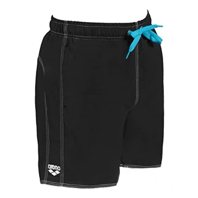 Abbildung von arena Herren Badeshortss Fundamentals Solid Boxer (Schnelltrocknend, Kordelzug, Weiches Material), schwarz (Black White), XXL