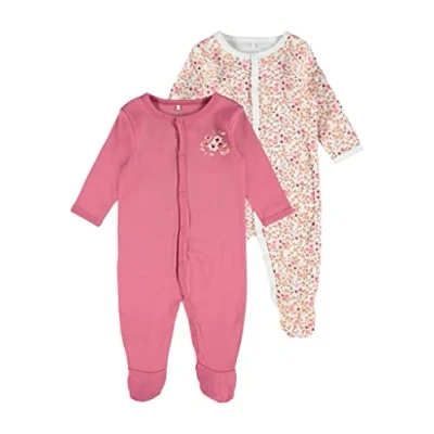 Abbildung von NAME IT Baby Schlafanzug Regular fit NBFNIGHTSUIT Doppelpack für Mädchen, Bundweite Slim