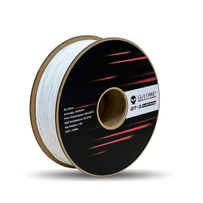 Abbildung von SainSmart GT 3 flexibles PLA Filament mit hoher Fließfähigkeit, 1,75 mm, 3D Druckerfilament hohem Durchfluss für Hochgeschwindigkeitsdruck, 1 kg Spule, Maßgenauigkeit +/ 0,04 Weiß