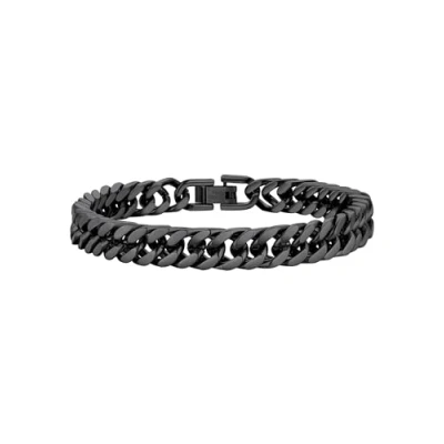 Abbildung von PROSTEEL Herren Armband Edelstahl Panzerkette schwer Glieder Link Kettenarmband 21CM Armkette Armreif, 8mm Breit, schwarz
