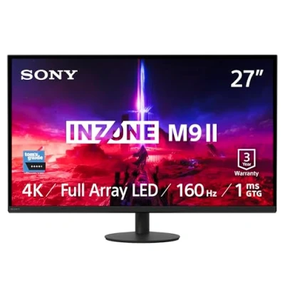 Abbildung von Sony INZONE M9II 27&quot; 4K Ultra HD PC Gaming Monitor: 2160p Auflösung 160Hz Bildwiederholfrequenz 1ms GTG DCI P3 95% Spektrum Full Array LED G Sync Adaptive VRR, Schwarz