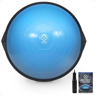 Abbildung von BOSU 72 10850 2BB Home Gym Equipment Balance Trainer für Balance, Kraft, Flexibilität, Cardio, Core und Ganzkörpertraining Heimtraining, 65 cm (blau)
