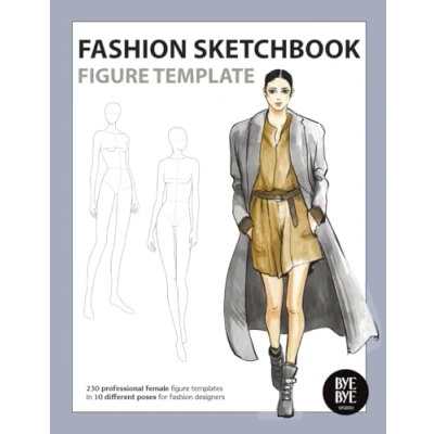 Abbildung von fashion Sketchbook figure Template: this professional Illustration contains 230 female templates. All ... in Paris and are now available Book