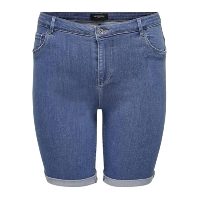 Abbildung von ONLY Carmakoma Damen Carthunder Life Reg Long Shorts DNM Noos, Mittelblauer Denim, 44 EU