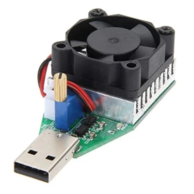 Abbildung von DollaTek Elektronischer Lastwiderstand USB Interface Entladung Batterie Test Kapazität 0.15 3A 15w mit Lüfter