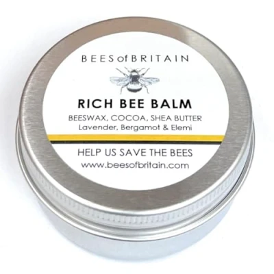 Abbildung von 100% Natürlich BERUHIGENDER HAUTBALSAM SHEA + KAKAO BUTTER &amp; BIENENWACHS 50 ml von BEES of BRITAIN Befeuchtet Empfindliche Haut. Wir Spenden 5% Unseres Gewinns, um Bienen und Bestäuber zu Retten.