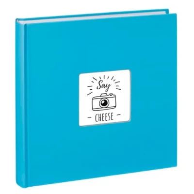 Abbildung von Hama Fotoalbum Jumbo 30x30 cm (Fotobuch mit 100 weißen Seiten, Album für 400 Fotos zum Selbstgestalten und Einkleben) hellblau