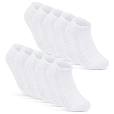 Abbildung von Herren &amp; Damen Sneaker Socken 39 42 Weiß Baumwolle Unisex 10 Paar Weiße Sneakersocken Sportsocken 16510 WP (Weiß 42)