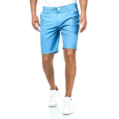 Abbildung von Smith &amp; Solo Kurze Hosen Herren Chino Shorts Kurz Baumwolle, Bermuda Hose Sommer, Laufshorts Männer Sport Trainingshose (Blau, M)