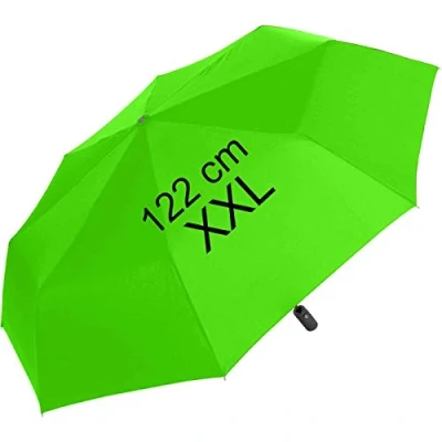 Abbildung von XXL Taschenschirm mit Auf Zu Automatik Full Class 122 cm großes Dach neon grün