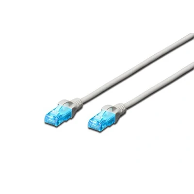 Abbildung von DIGITUS LAN Kabel Cat 5e 15m CCA Netzwerkkabel Mit RJ45 U/UTP Ungeschirmt Kompatibel zu 6 &amp; 5 Grau