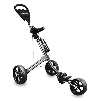 Abbildung von Longridge Golf Tri Cart 3 Rad Herren Push/Pull Trolley + Kostenlose Wasserflasche