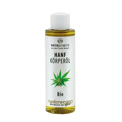 Abbildung von Unterweger HANF KÖRPERÖL BIO für anspruchsvolle und empfindliche Haut 150 ml BIOKOSMETIK mit Hanföl aus biologischem Anbau(AT 301)