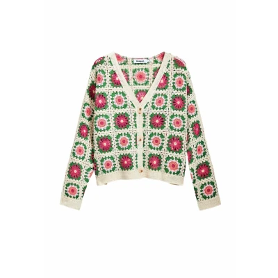 Abbildung von Desigual Strickjacke, Damen, Größe: Small, White
