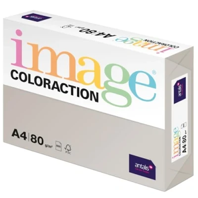 Abbildung von Image Coloraction farbiges Kopierpapier Iceland/grau 80g/m² A4 Paket zu 500 Blatt
