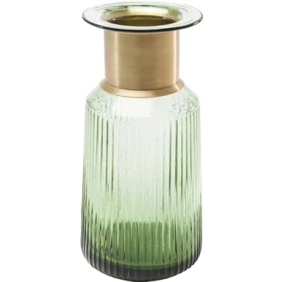 Abbildung von Kare Design Vase Barfly Grün/Gold, Blumenvase, Deko Vase, Glas, Accessoire, Tischvase, Wohnzimmer Dekoration, 30x15x15cm