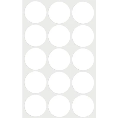 Abbildung von Aufkleber Weiß 30 mm Sticker 3 cm Klebepunkte 225 Stück von Royal Green