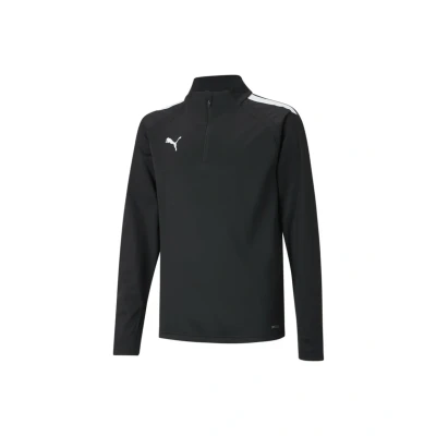 Abbildung von puma Teamliga ZIP JR Unisex Langarmshirt blackpuma white für Kinder, Größe: 128, black