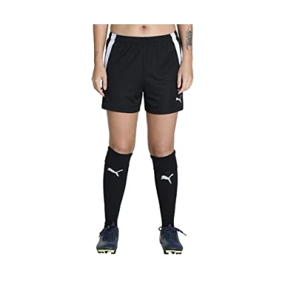 Abbildung von puma Teamliga kurze Sporthose, Damen, Größe: Small, black white