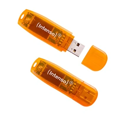 Abbildung von Intenso Rainbow Line 2x 64GB USB Stick, 2.0 Doppelpack in Orange