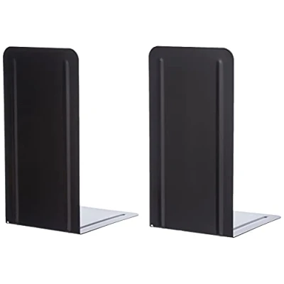 Abbildung von ALCO Albert 4303 11 Buchstützen aus Metall 130x240x140 mm, 2 Stück, schwarz