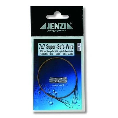 Abbildung von JENZI Powerflex 7x7 Super Soft Stahlvorfach, 12 Kg, Länge 50 cm