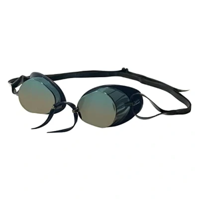 Abbildung von Tyron Performance Race Goggle (Anti FoG gold verspiegelt) Schwimmbrille Weiterentwicklung der Schwedenbrille mit soften Silikonrand/ Steg
