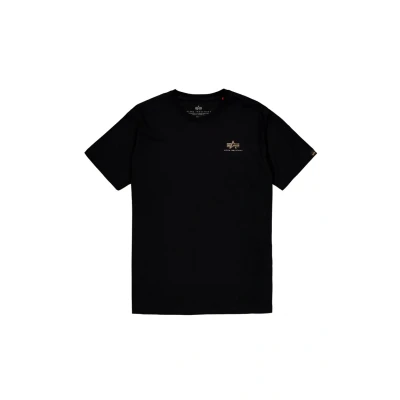 Abbildung von Alpha Industries Tshirt basic, Herren, Größe: 2XL, Black shiny gold