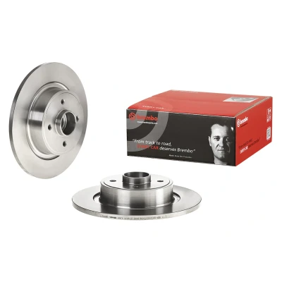 Abbildung von BREMBO 08.B650.17 Bremsscheibe 274, 274 11 4 voll mit ABS Sensorring, Radlagersatz RENAULT: GRAND SCENIC 2