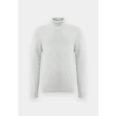 Abbildung von Selected Homme Slhdane Structure ROLL NECK Strickpullover, Herren, Größe: Medium, Light grey melange
