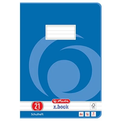 Abbildung von Herlitz 3322104 Schulheft (A4, liniert, Lineatur 21) 16 Blatt, 10er Packung