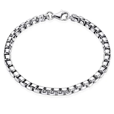 Abbildung von Materia Venezianerkette Silber 925 Herren Armband 5mm massiv SA 92 19 cm