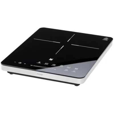 Abbildung von WMF Kult X Einzel Induktionskochfeld mobil, Kochplatte bis 28 cm, Induktionskochplatte 1 Kochfeld, 8 Stufen, Topferkennung, Touch Display, Glaskeramik, Timer Funktion, 2100 W