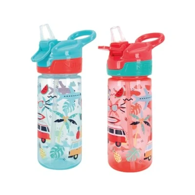Abbildung von Nuby Super Quench Trinkflasche, kein Verschütten, aktive Schnabeltasse für Kleinkinder, 540 ml, Tragegriff, freilaufend, spülmaschinenfest, sterilisatorgeeignet, geeignet Kinder ab 18 Monaten