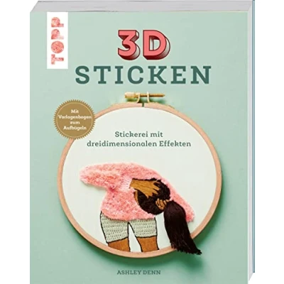 Abbildung von 3D Sticken: Stickerei Mit dreidimensionalen Effekten. Vorlagenbogen zum Aufbügeln