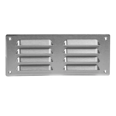 Abbildung von 260x105mm Lüftungsgitter Edelstahl Abluftgitter mit Insektenschutz Abluft Zuluft Metall Gitter