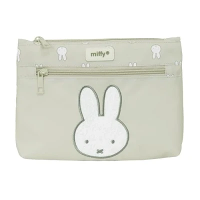 Abbildung von Safta Miffy Niebla Federmäppchen, groß, mit doppeltem Reißverschluss, für Kinder, bequem und vielseitig, einfache Reinigung, 23 x 3 16 cm, Steingrau, Estándar, Lässig