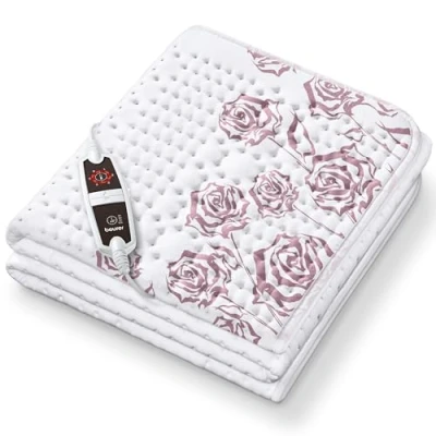 Abbildung von Beurer UB 75 Wärmeunterbett, anschmiegsame Wärmeauflage, 6 Temperaturstufen und Schnellheizung, Oberseite aus weicher Baumwolle, 150 x 80 cm, Abschaltautomatik, maschinenwaschbar