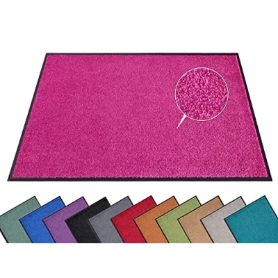 Abbildung von Hanse Home Fußmatte (S XXL) 60x180cm 12 Farben Fussmatte Outdoor Schmutzfangmatte Türmatte Waschbar &amp; Wetterfest rutschfest für Eingangsbereich Außenbereich Himbeerrot