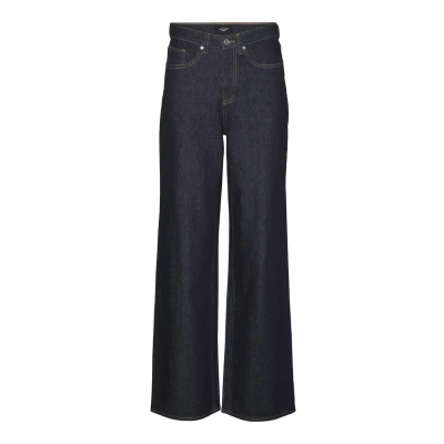 Abbildung von Vero Moda Vmtessa WIDE FOLD UP Jeans Relaxed Fit, Damen, Größe: 30x32, Dark blue denim
