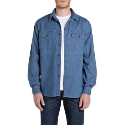 Abbildung von Replay Herren M4124 Hemd, 009 MEDIUM Blue, L